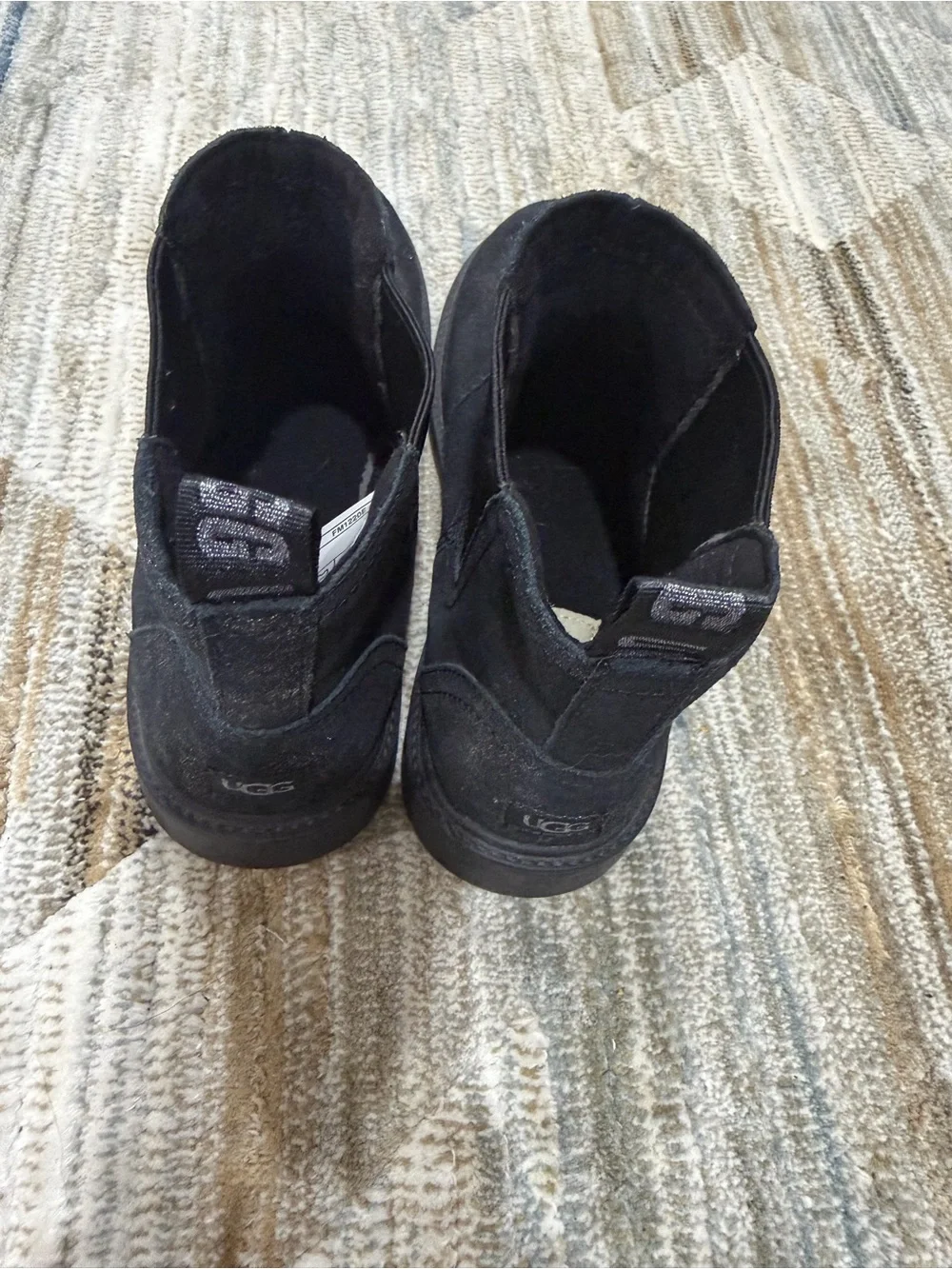 UGG Black Kids Suede Chelsea Boots